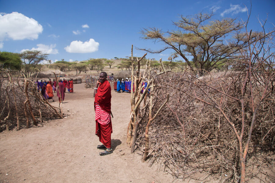 village on the edge of Ngorongoro crater Tanzania safari